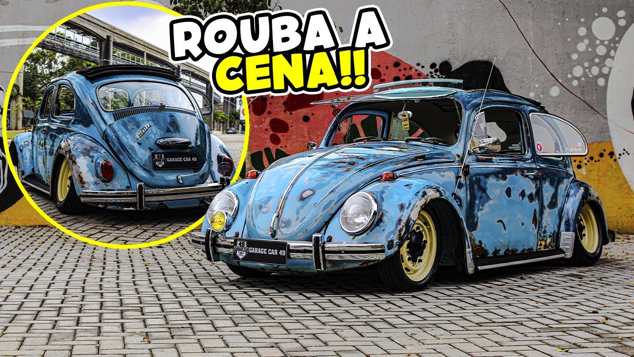 FUSCA AZUL MONTADO NO ESTILO PATINA STYLE
