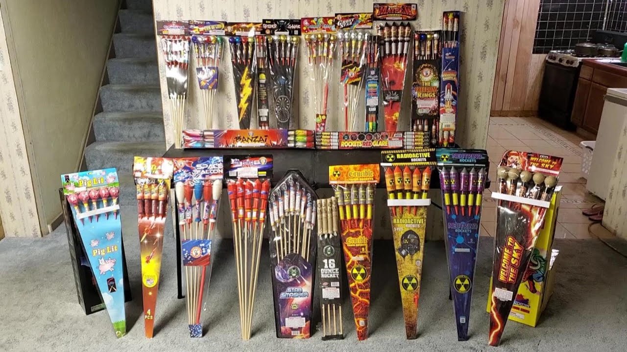 2022 Sky Rocket Comparison (Fireworks) Demo - 23 Rockets (Miracle/Pyro Demon/Winda/Brothers/Nuclear)
