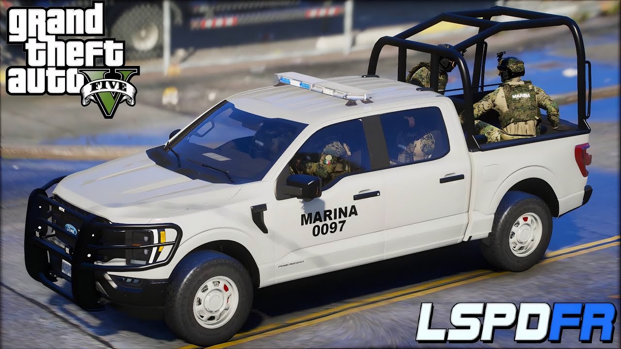 GTA 5 POLICÍA | MARINA DE MÉXICO - ENFRENTAMIENTOS | LSPDFR