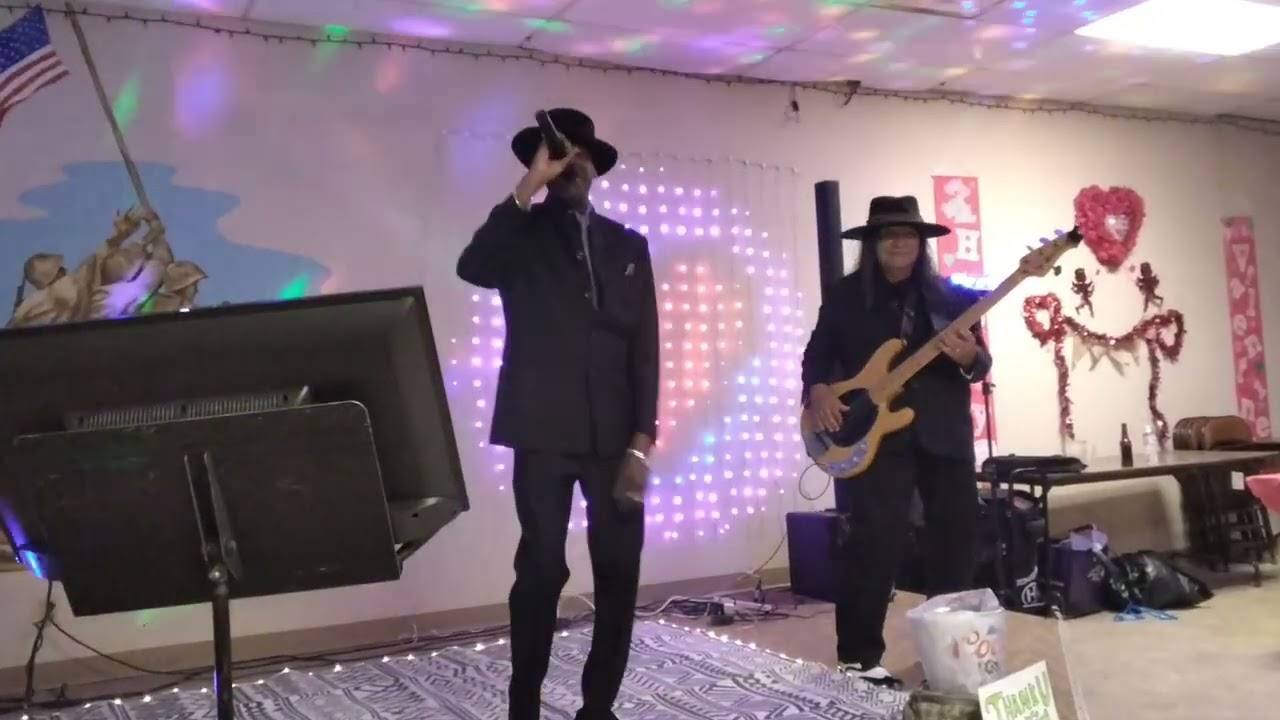 Neon Moon Johnny Kreis bassist and Lawrence 'Ali 'Lyte vocalist 