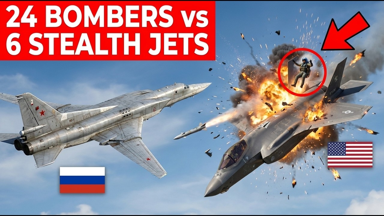 Russia Sends 24 Nuclear Bombers to Alaska — 6 Stealth Fighters Stop Them Cold