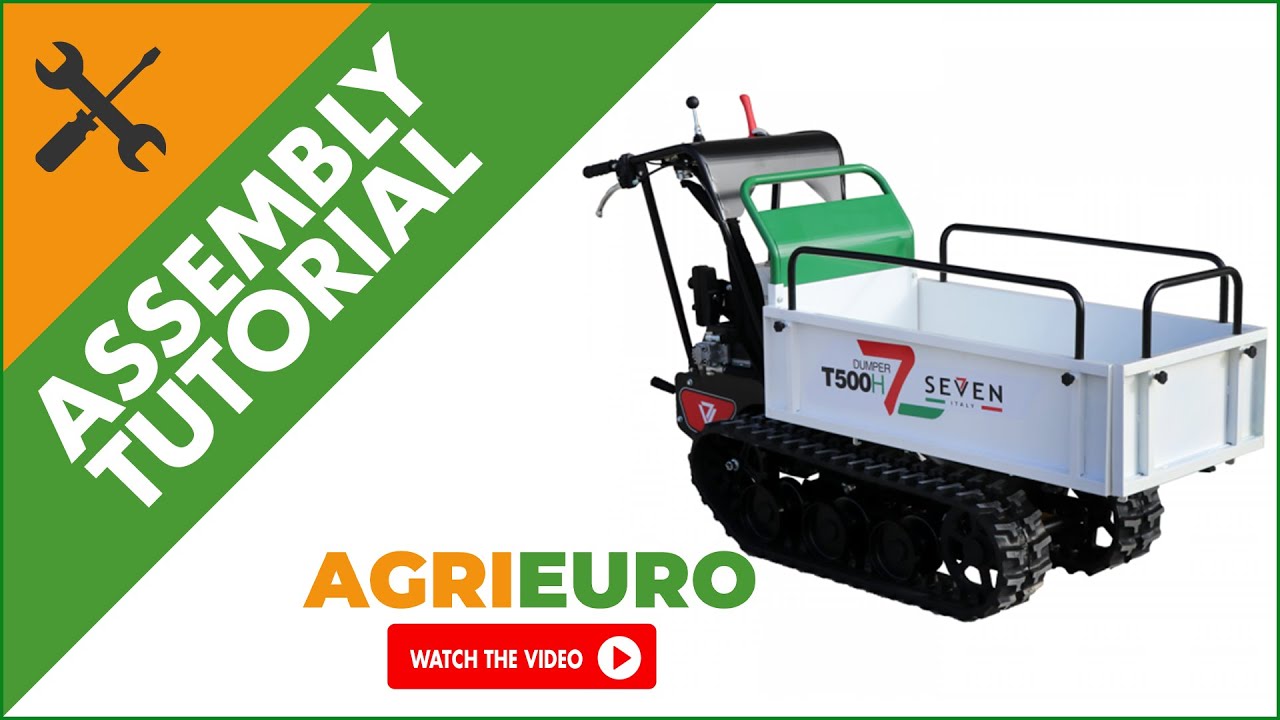 Seven Italy T500H GX-E Tracked Power Barrow - Extendable dumper truck - 500 Kg - Assembly tutorial