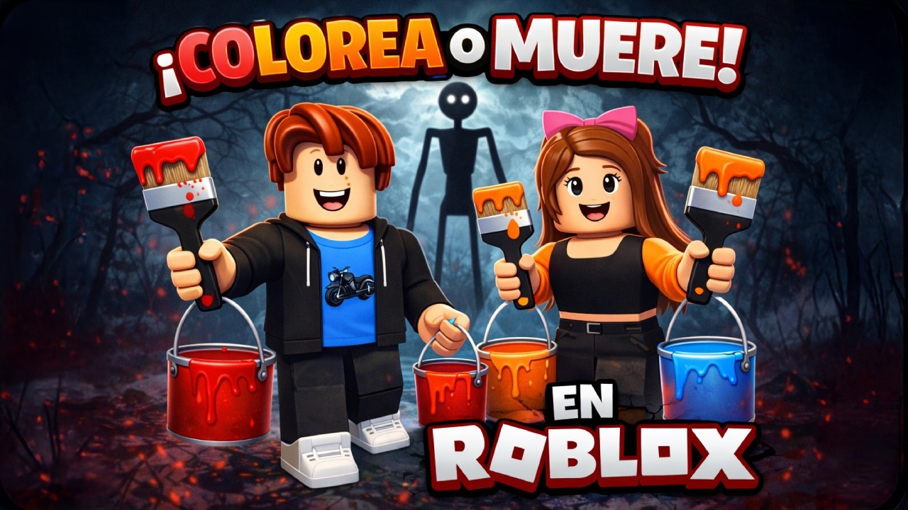 🎨🌈 ¡COLOREA O MUERE en Roblox con mi MAMÁ!… ¡Casi Perdemos!