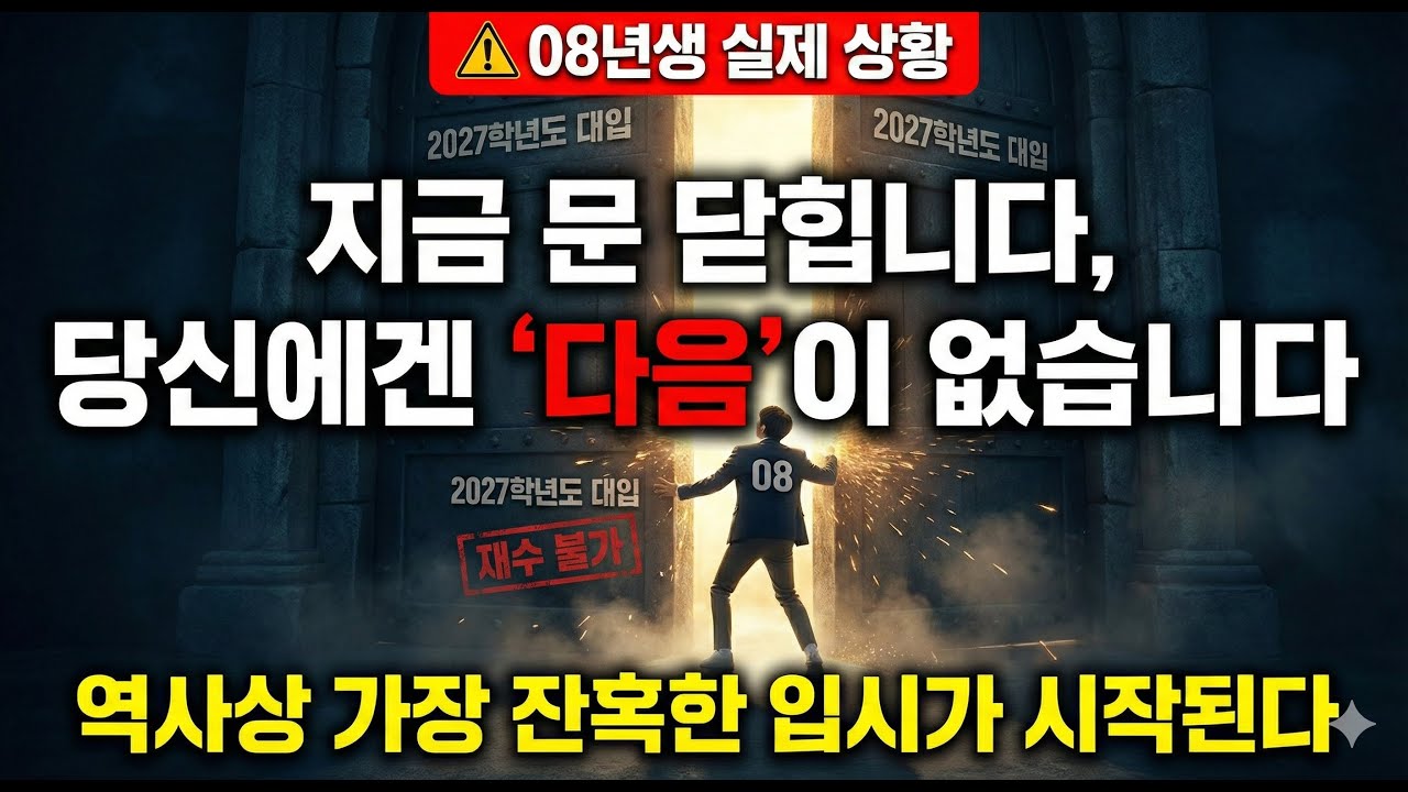 2027 대입   08년생 , 재수는 없다