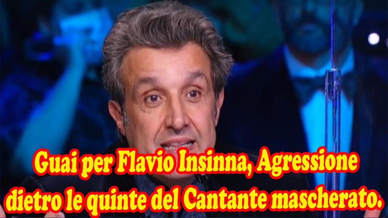 Guai per Flavio Insinna, Agressione dietro le quinte del Cantante mascherato. Cos’è successo nel