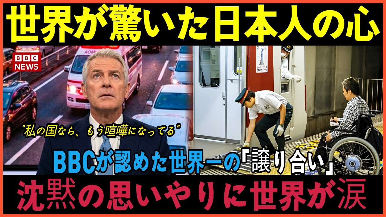 【海外の反応】英国BBCが驚愕した日本の奇跡！救急車一台に数百人が見せた行動に世界中が号泣日本人の心は宝石か？