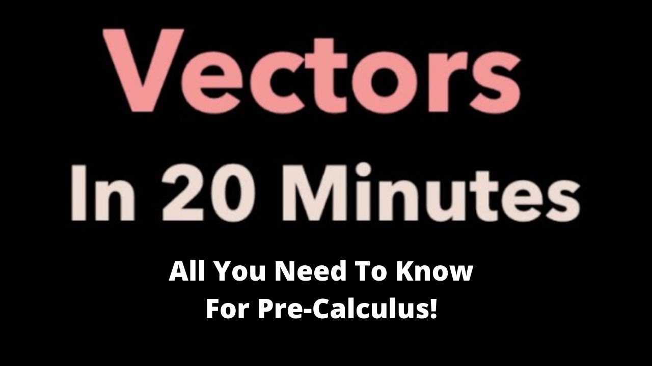 Vectors - All You Need to Know For Pre-Calculus!