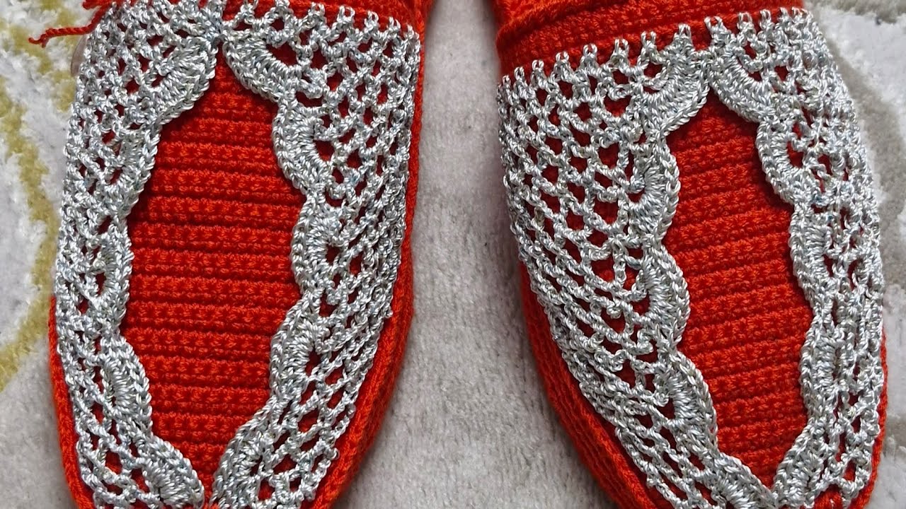 Dantelli Örme Ev Terliği-2