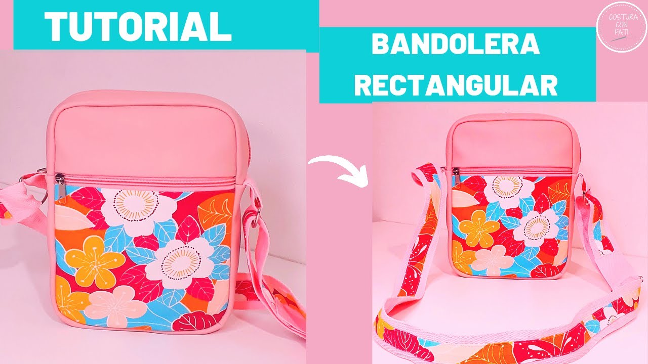 DIY- CÓMO HACER UNA BANDOLERA RECTANGULAR  / BOLSO BANDOLERA