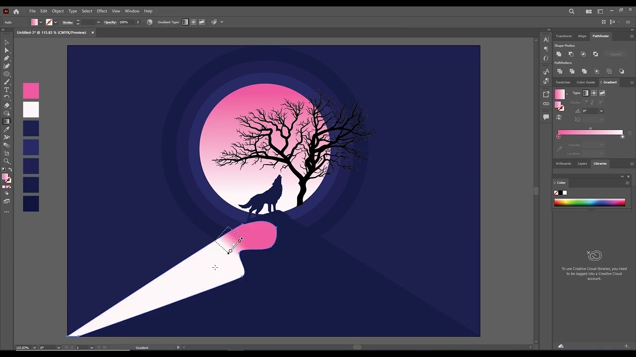 Nature Vector Illustration in Adobe Illustrator