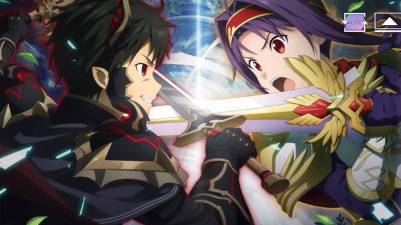 Demon King Kirito Vs. Yuuki fight for Asuna Sword art Online Unleash King