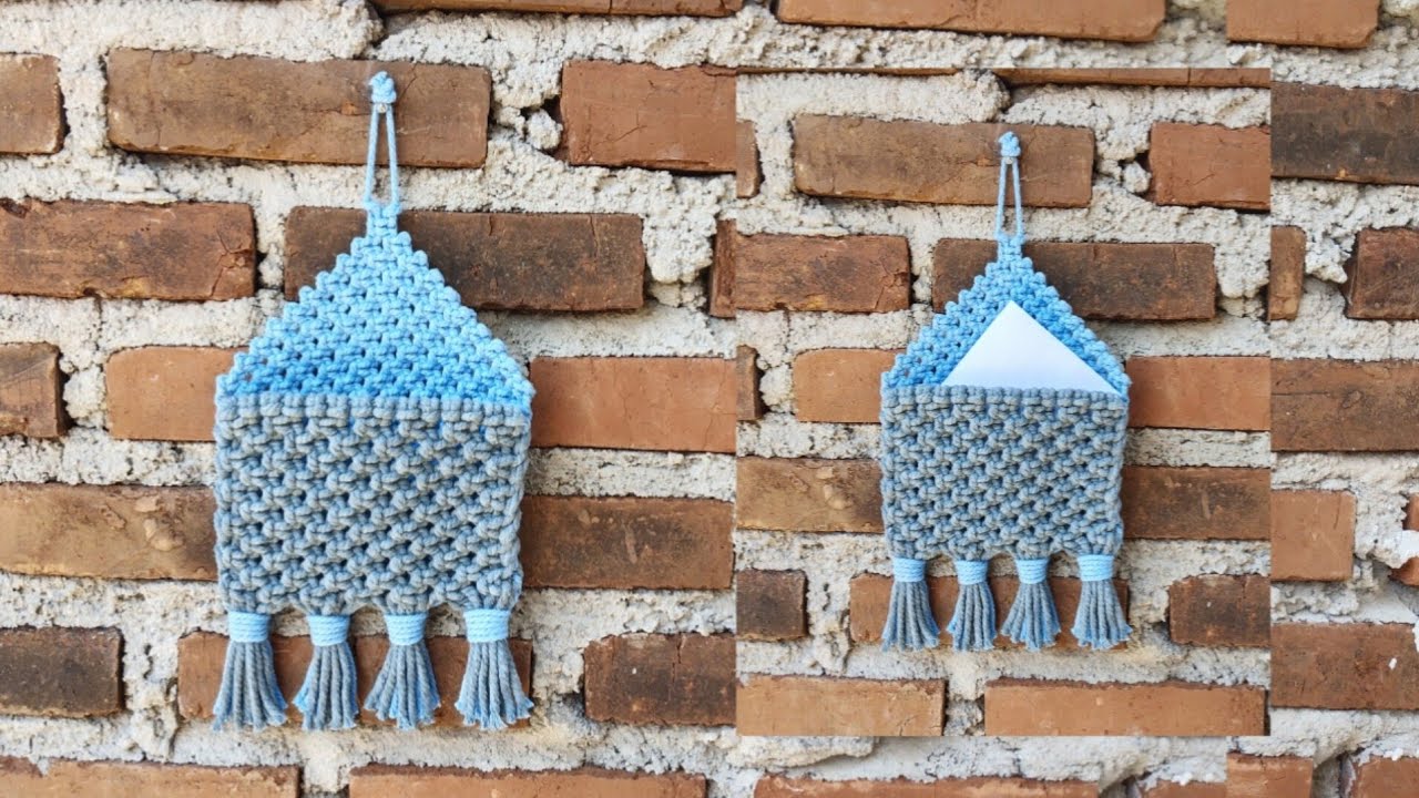 DIY Macrame Pocket Wall Hanging | Macrame Organizer | Boho Pocket