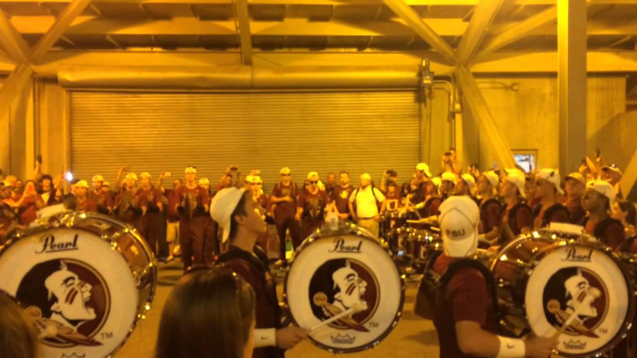 FSU Marching Chief's Drum Line - FSU vs Miami 2015