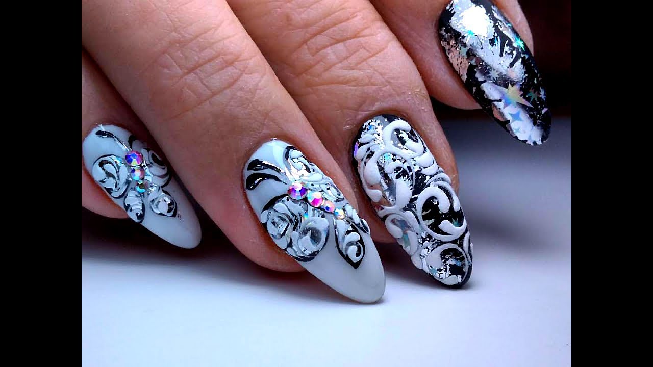 Бабочка Литье и Вензеля Самый Крутой Зимний Дизайн Ногтей | The Coolest Winter Nail Design