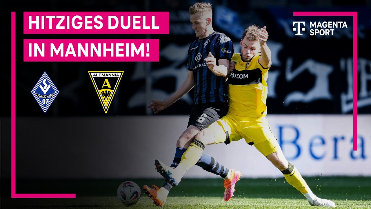 SV Waldhof Mannheim – Alemannia Aachen, Highlights mit Live-Kommentar | 3. Liga | MAGENTA SPORT