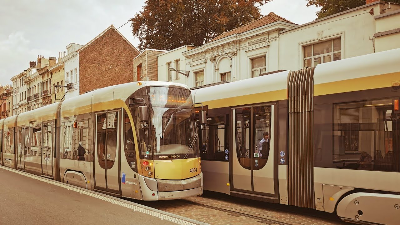 STIB / MIVB - Brussels Trams - Rogier & Lemonnier + ride to Yser