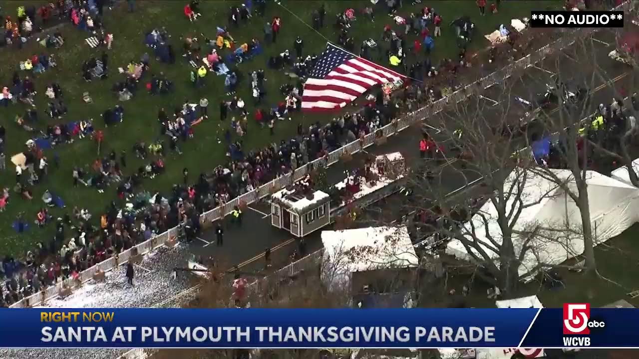 Santa at Plymouth Thanksgiving parade