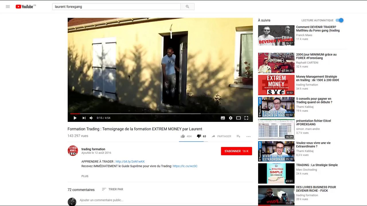 LAURENT DU FOREXGANG LA VERITE !