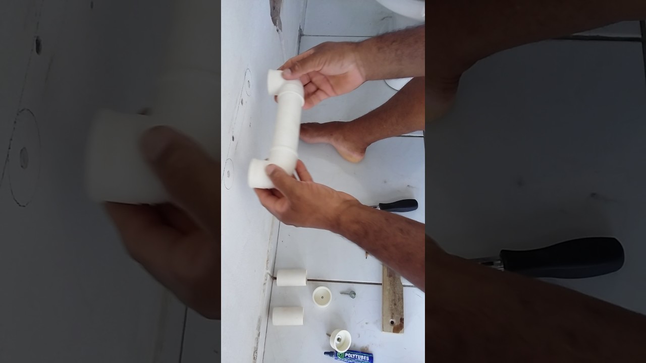 Como se fazer um suporte para papel higiênico de pvc!
