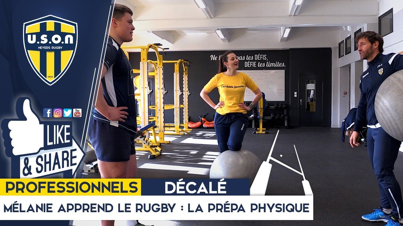 USON NEVERS RUGBY - Mélanie apprend le rugby : la prépa physique (ep1)
