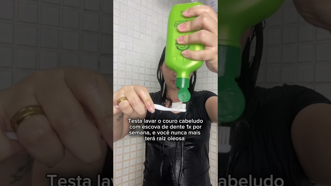 Testa essa lavagem do couro cabeludo com escova de dente e me conta amiga ❤️ #dicasdecabelo