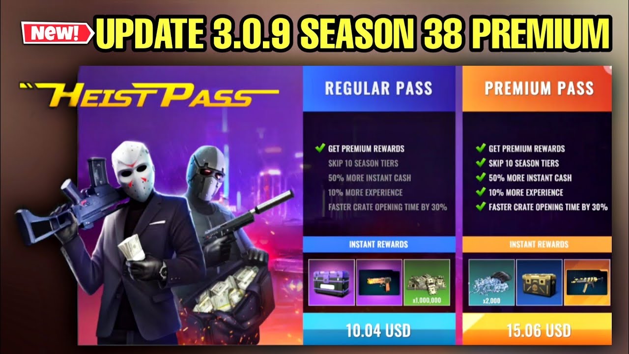 Armed Heist - *New* SEASON 38 PREMIUM Heist PASS🔥| ALL Rewards (No Mod apk| Unlimited)