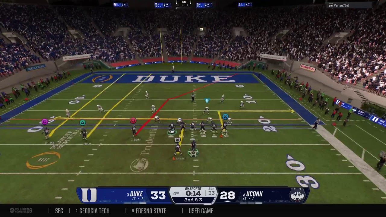 CFB26 UConn S5 Rose Bowl vs Duke