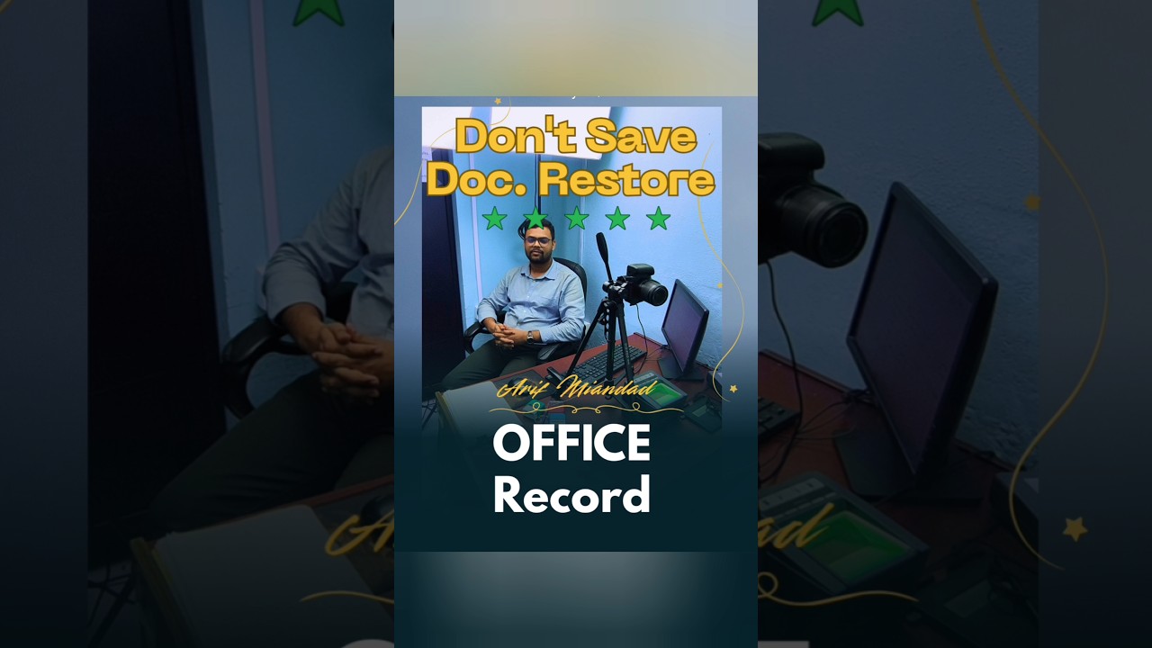 সেভ না করা ডকুমেন্ট হারালে ফিরে পাবেন কীভাবে? #WordDocRecovery  #Save  #MSWordটিপস   #WordHelp