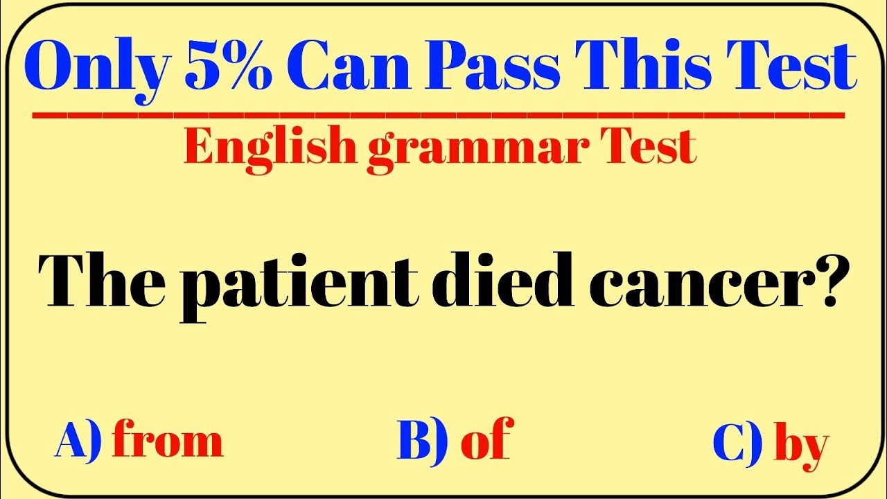Welcome to today’s English Grammar Challenge!
