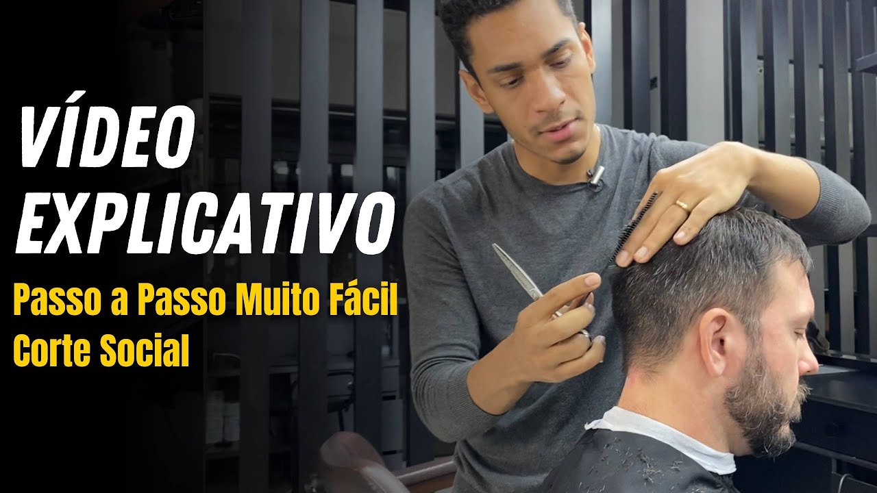 COMO FAZER CORTE SOCIAL MASCULINO ✔ PASSO A PASSO COMPLETO! / Farley Santiago