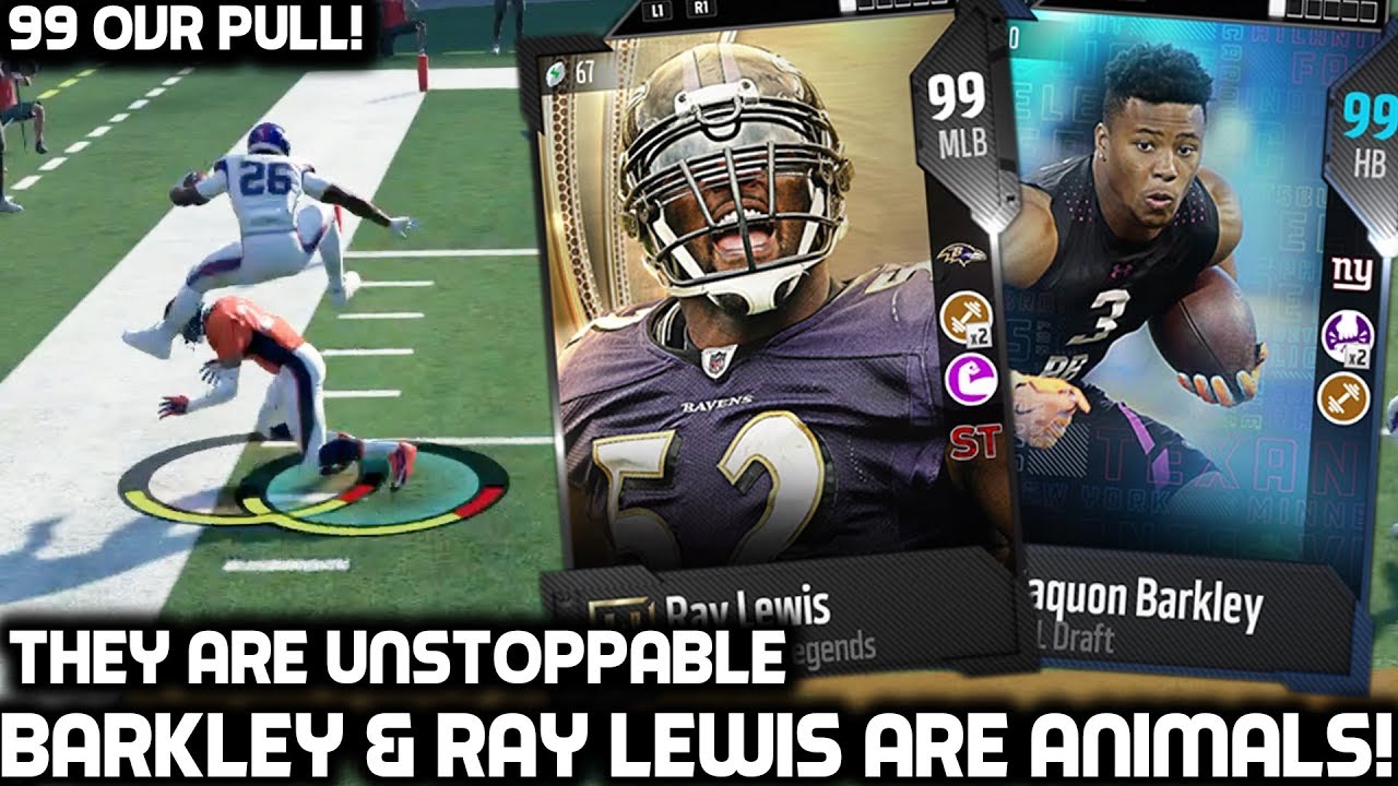 SAQUON BARKLEY & RAY LEWIS ARE UNSTOPPABLE! Madden 18 Ultimate Team