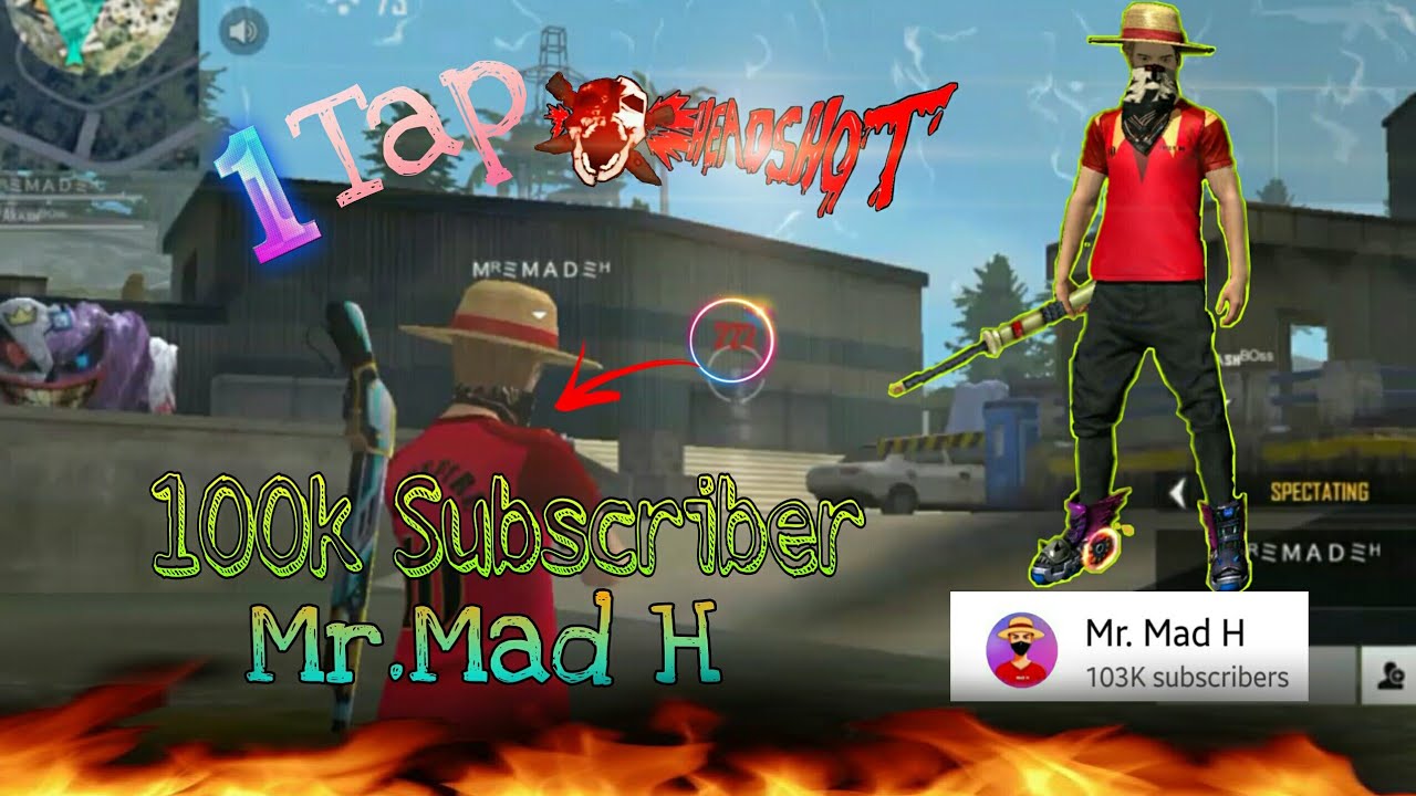 100K Special custom with Mr.Mad H||One Tap Headashots💥||Congregation💝💝💝   #MrMadH#100k#OneTap