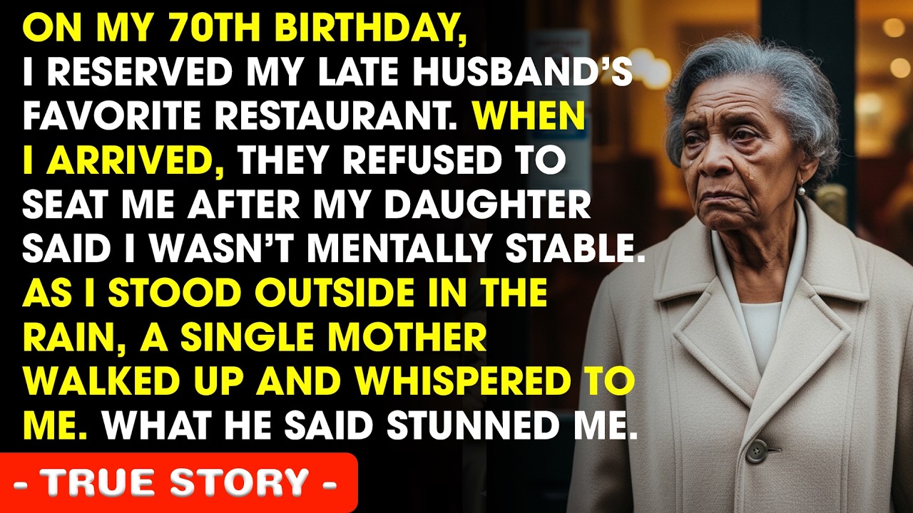 I Was Denied A Table On My 70th Birthday—Until A Single Father Stepped Over And Whispered…