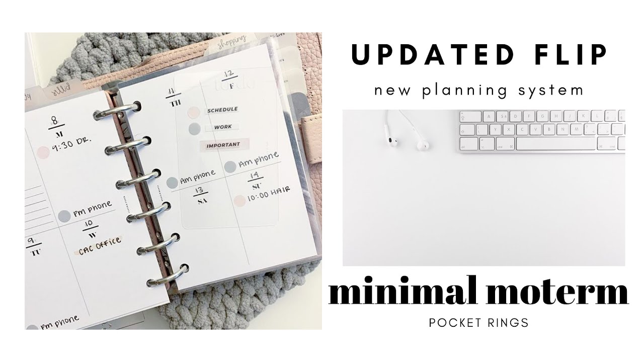 UPDATED MINIMAL PLANNER FLIP! | New Inserts + System (Moterm)