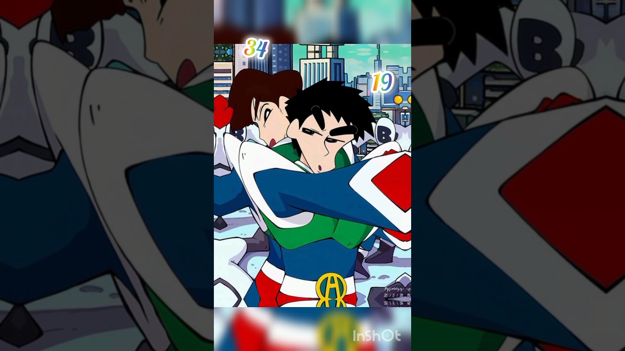 Shin-chan😎 and Action kamen🔥 bond are 🔥🔥 #shinchan #twinsistervlog #trending