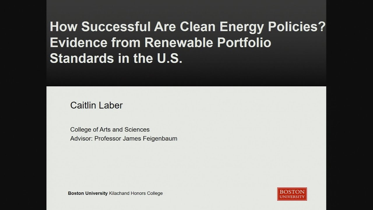 Caitlin Laber: Analyzing Effectiveness of Renewable Portfolio Standards as Energy Policy in the US