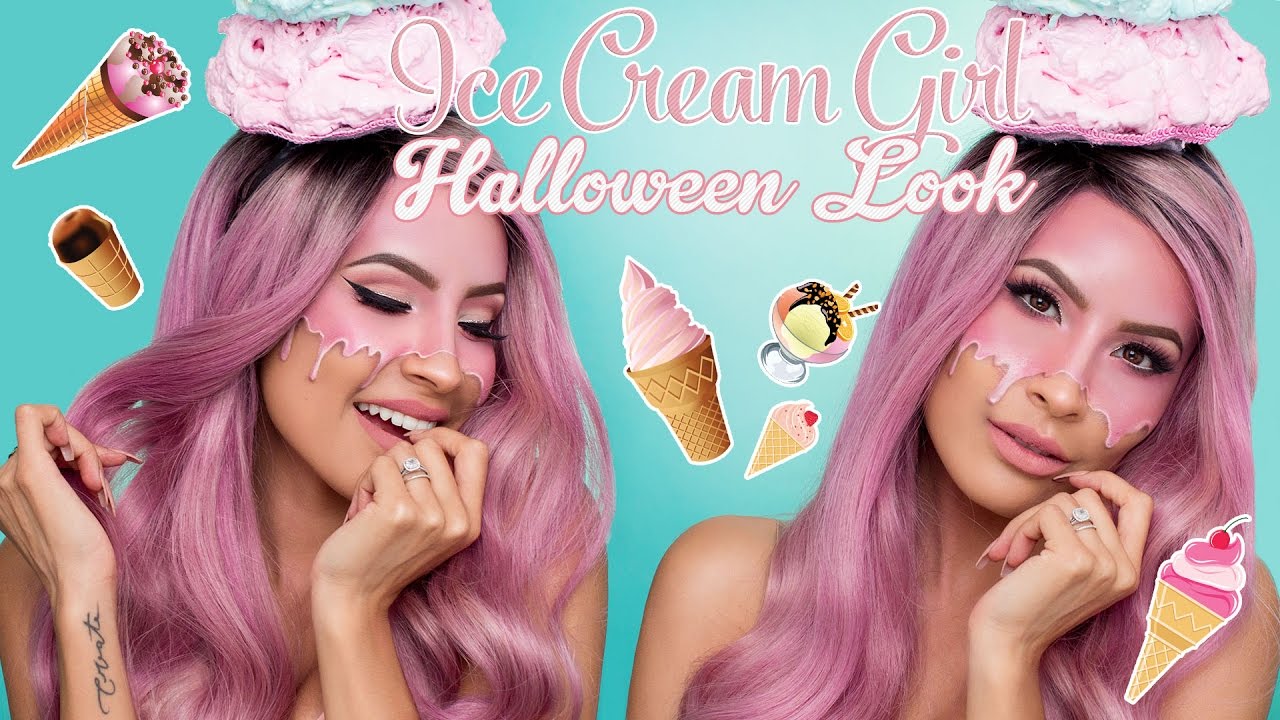 ICE CREAM GIRL HALLOWEEN LOOK | DESI PERKINS