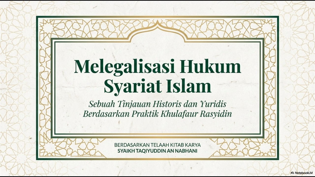 Melegalisasi Hukum Hukum Syariat Islam - Bedah Kitab Peraturan Hidup Dalam Islam - Dakwah Digital