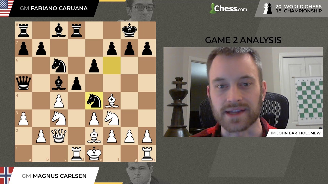 Game 2 | Carlsen vs. Caruana | 2018 World Chess Championship