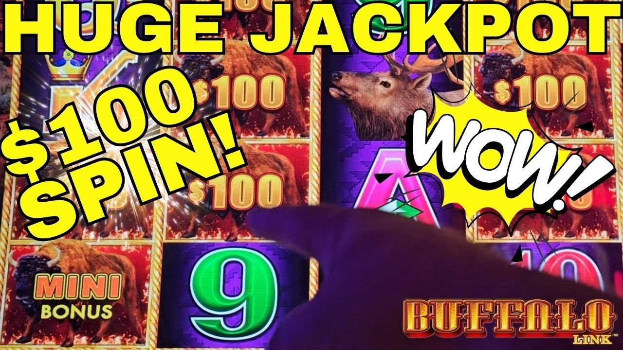 WOW ! $100 SPINS HUGE JACKPOT ON THIS BUFFALO LINK