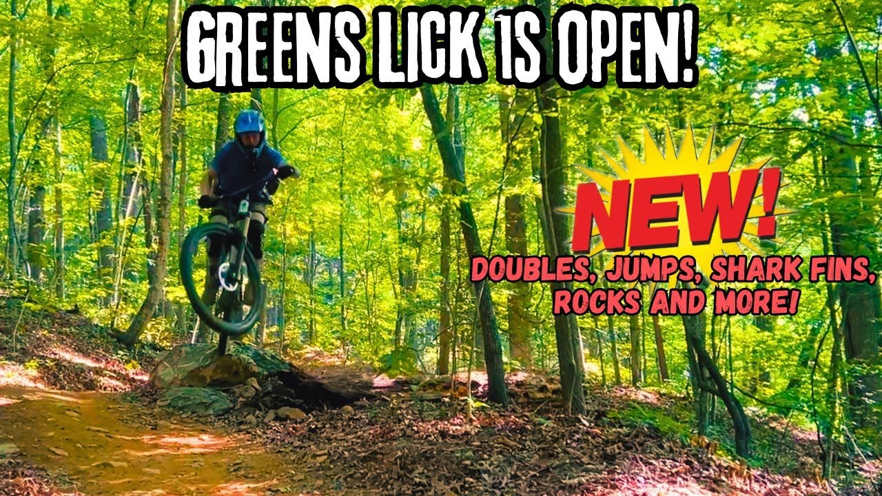Greens Lick открыт! Предварительная поездка по «новой» трассе для горного велосипеда в Бент-Крик,...