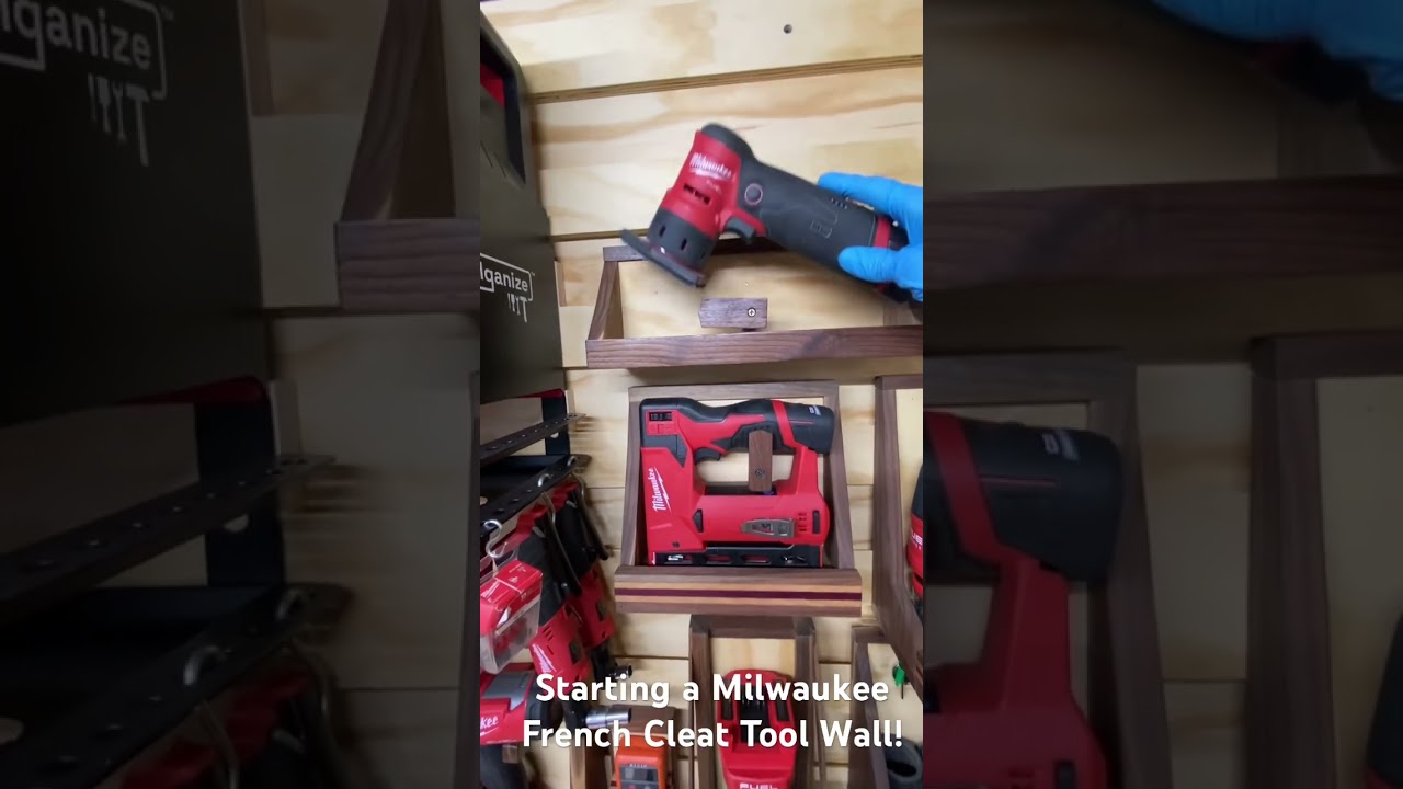 Milwaukee French Cleat Tool Storage - Build Progress #Woodworking Milwaukee #M18 #M12 #Fuel
