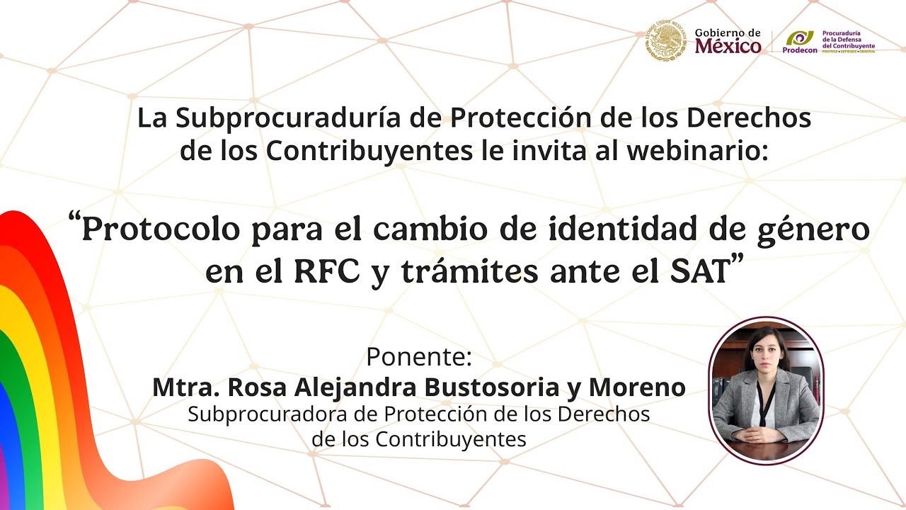 Protocolo para el cambio de identidad de género en el RFC y trámites ante el SAT.