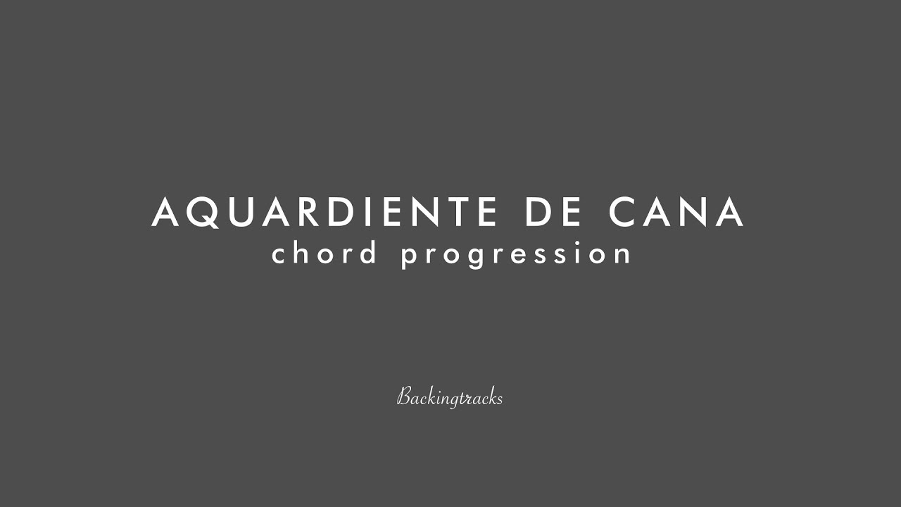 AQUARDIENTE DE CANA chord progression - Jazz Backing Track Play Along The Real Latin Book