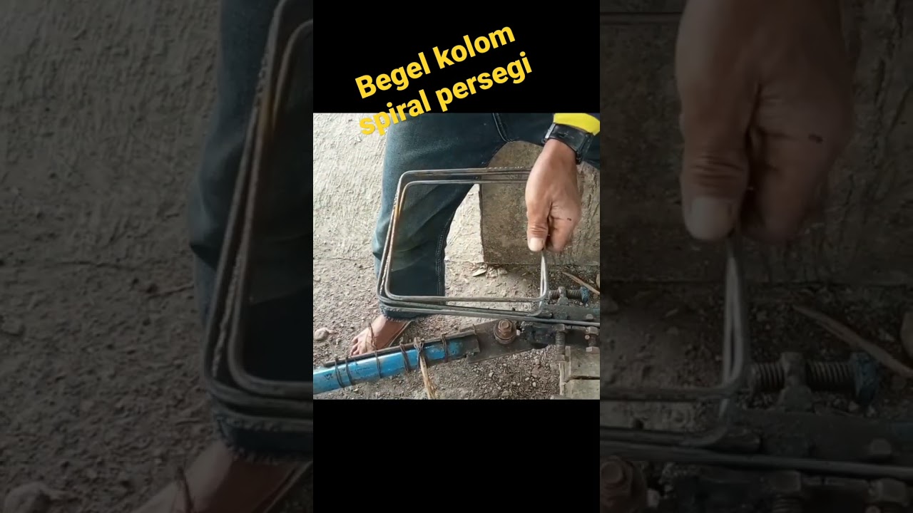 membuat begel kolom spiral bentuk persegi