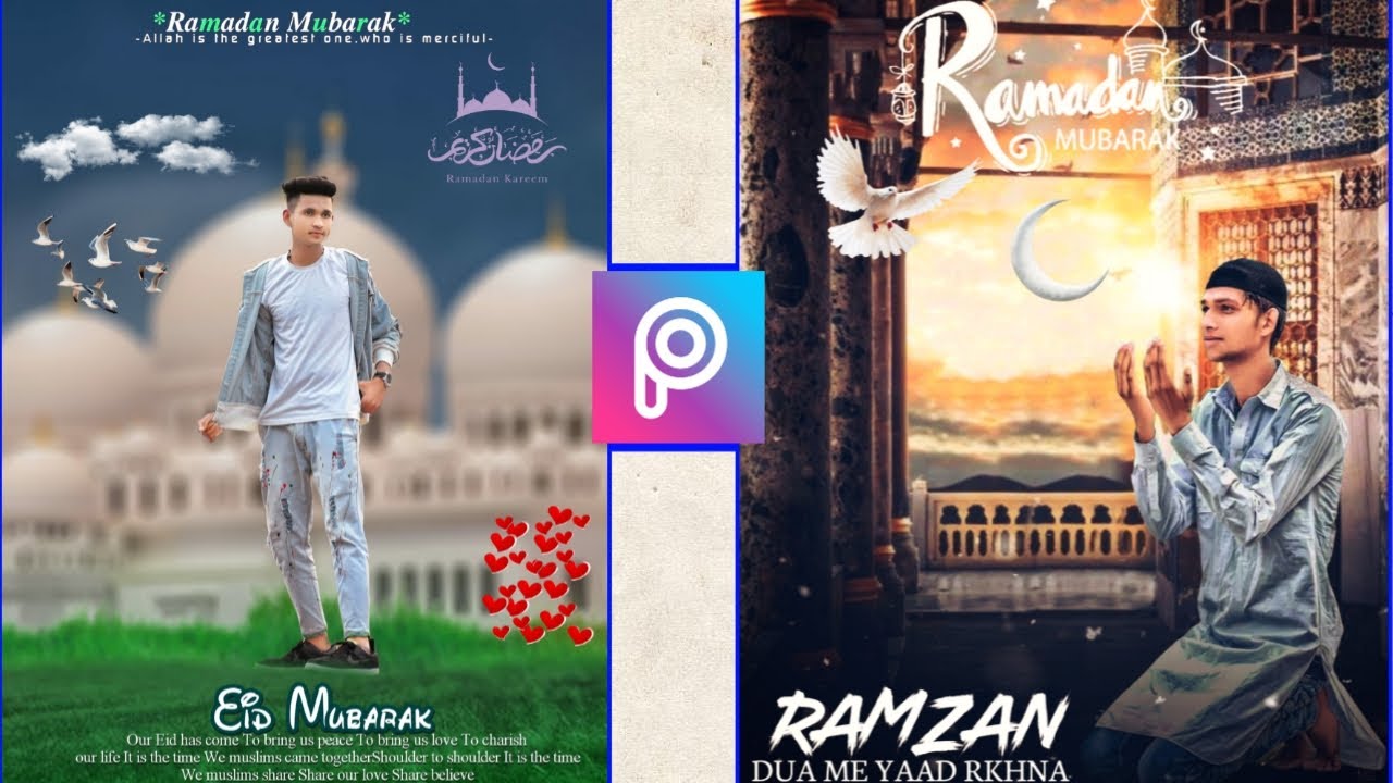 how to edit ramzan photo in picsart / ramzan mubarak picsart photo editing / eid mubarak photo edit