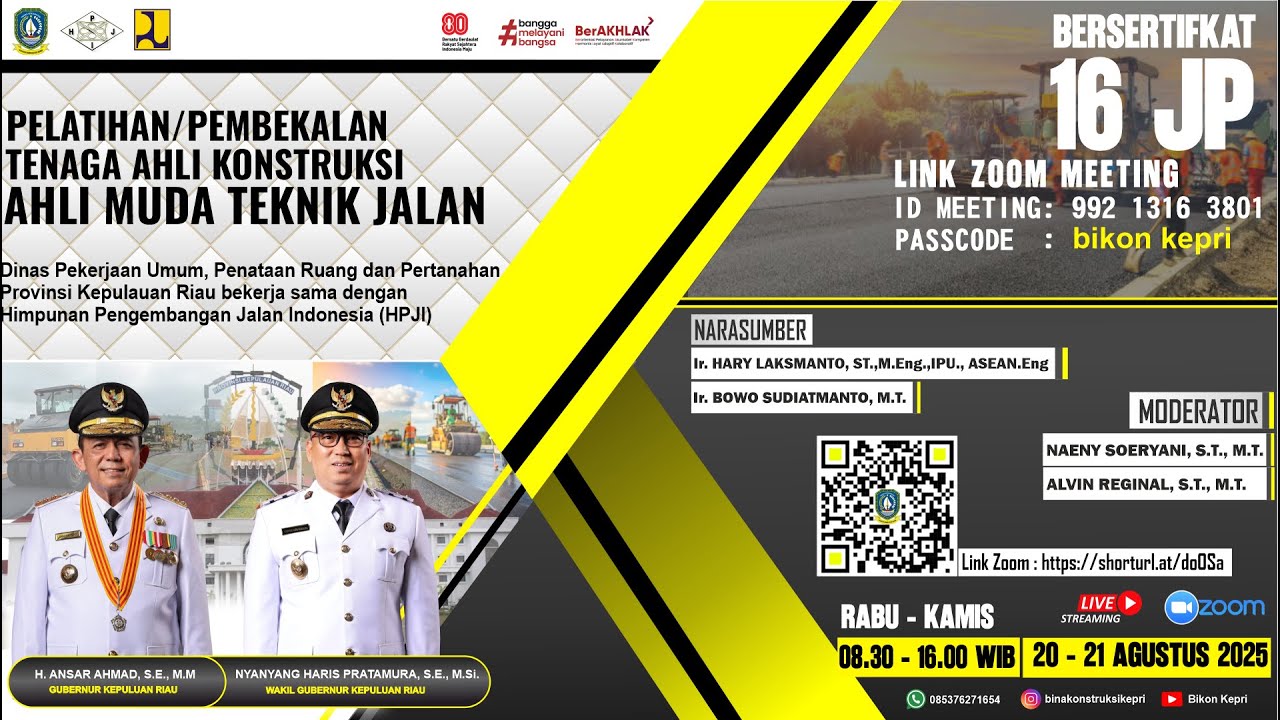 PELATIHAN/PEMBEKALAN TENAGA AHLI KONSTRUKSI AHLI MUDA TEKNIK JALAN  - PART 2