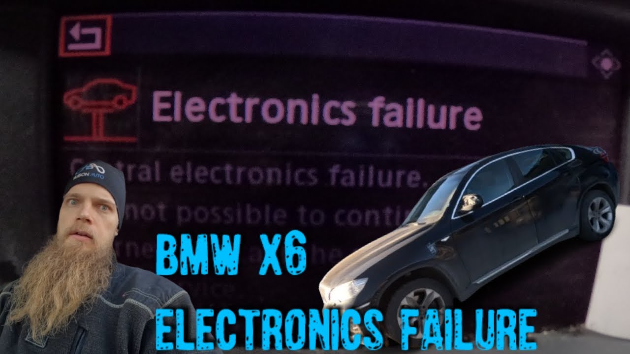 Bmw X6 electronics failure. Näytössä kehoitus lopettaa ajaminen ja viedä korjaamolle.