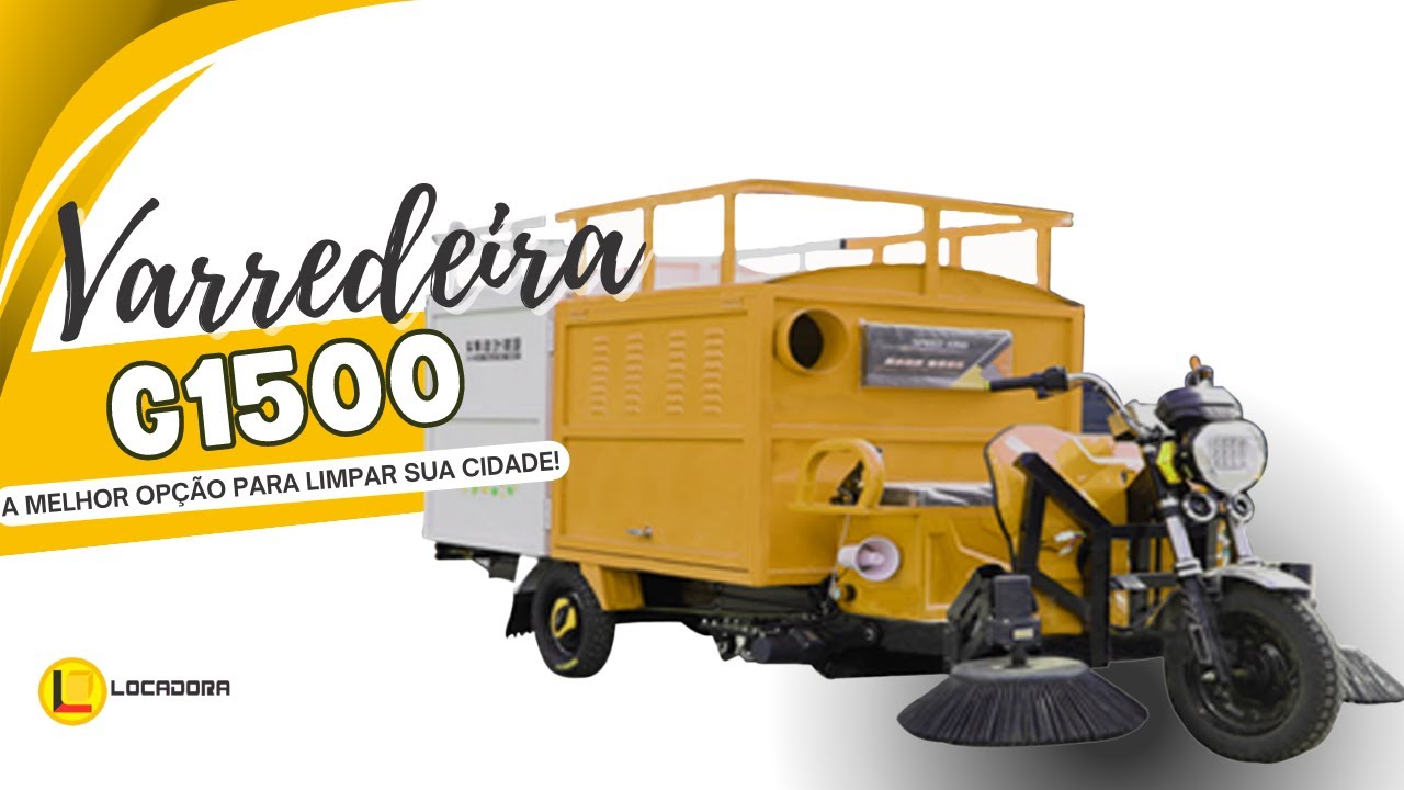 Varredeira G1500 - Limpeza urbana com tecnologia , rapidez e agilidade.