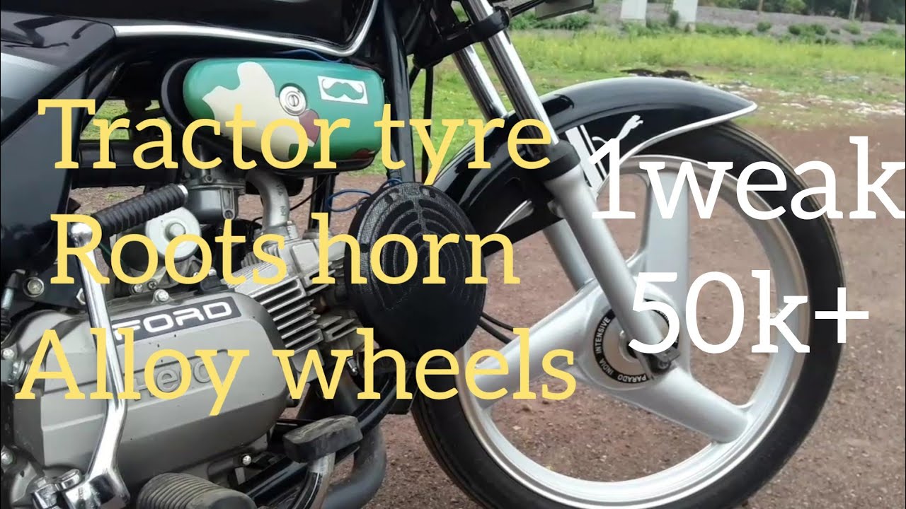 Splender+ fully modified | Roots horn in splender | tractor tyre in splender